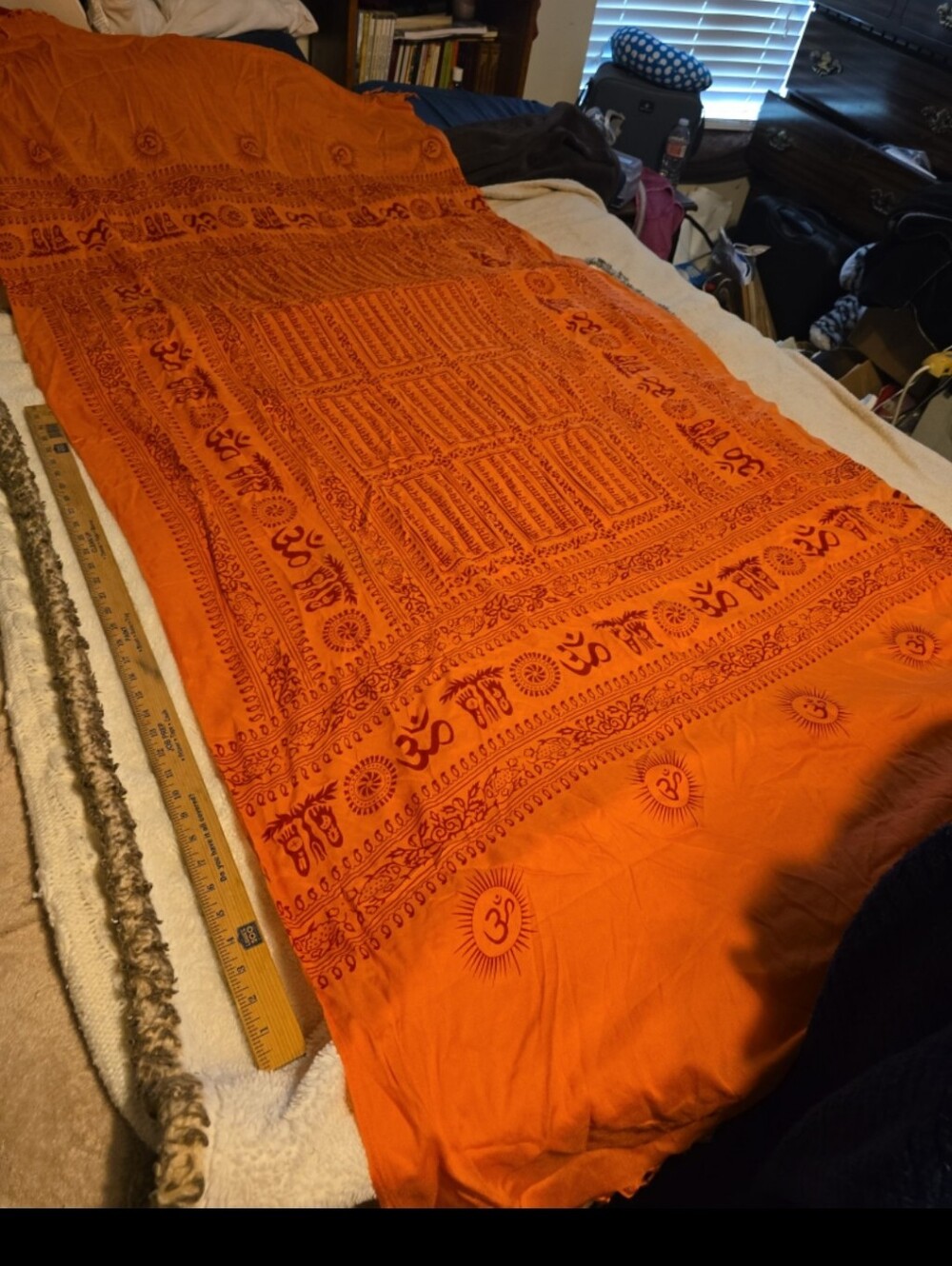 051126 Large orànge scarf 43 x 74  box 22v